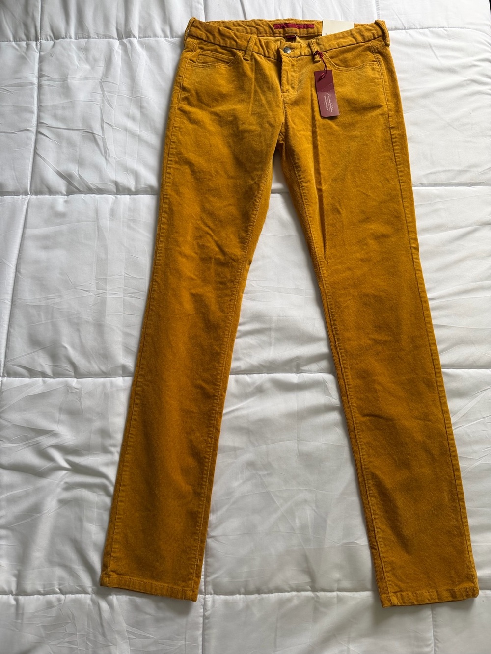 NWT Banana Republic Women’s Corduroy Pants in Mustard Gold - Picture 3 of 8